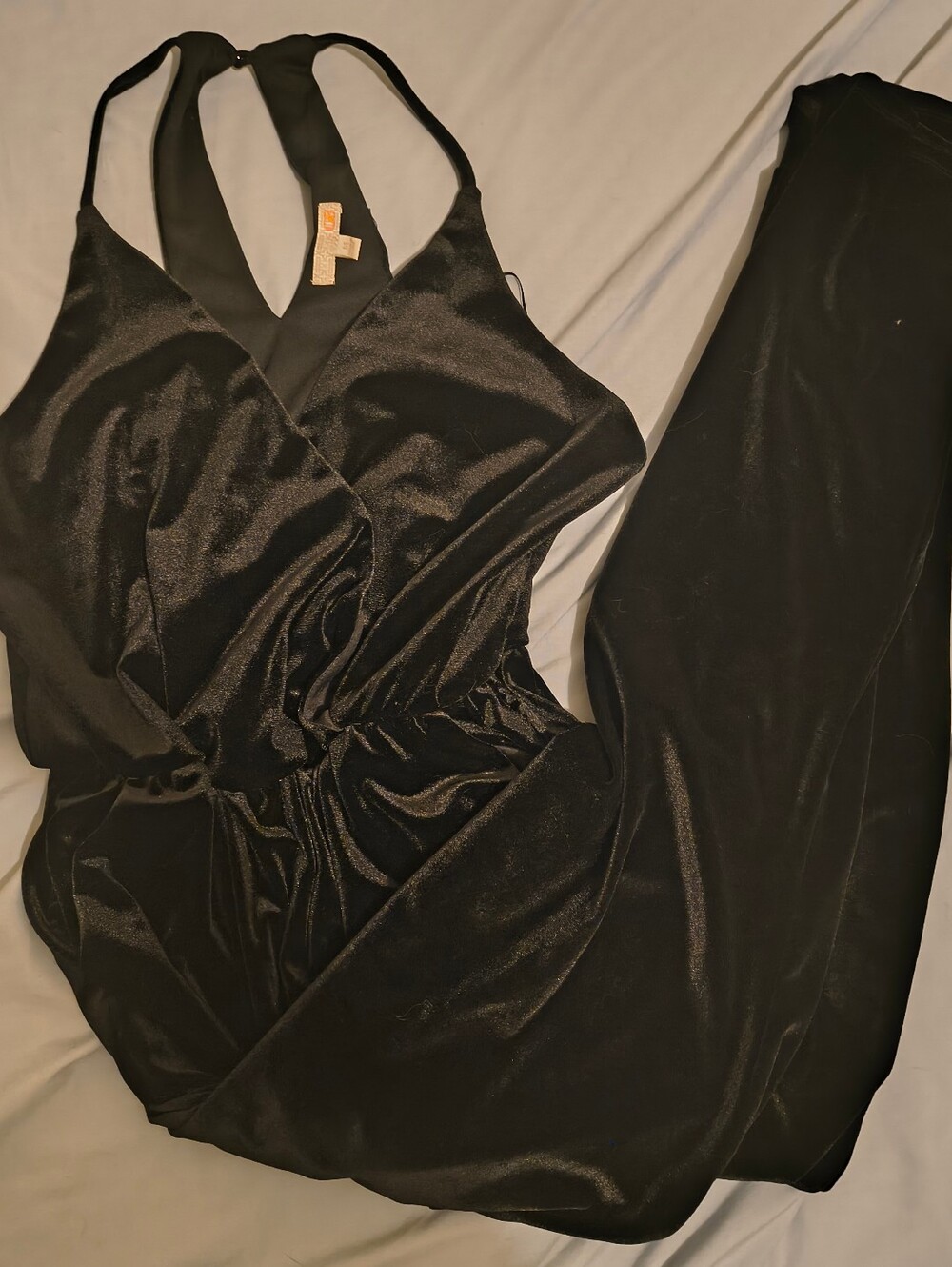 Gianni Bini Black Velvet Jumpsuit